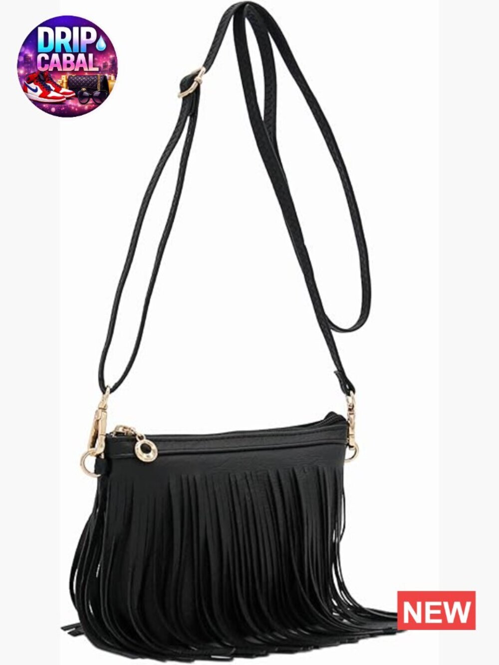 Small Fringe Crossbody Bag with Detachable Wrist Strap